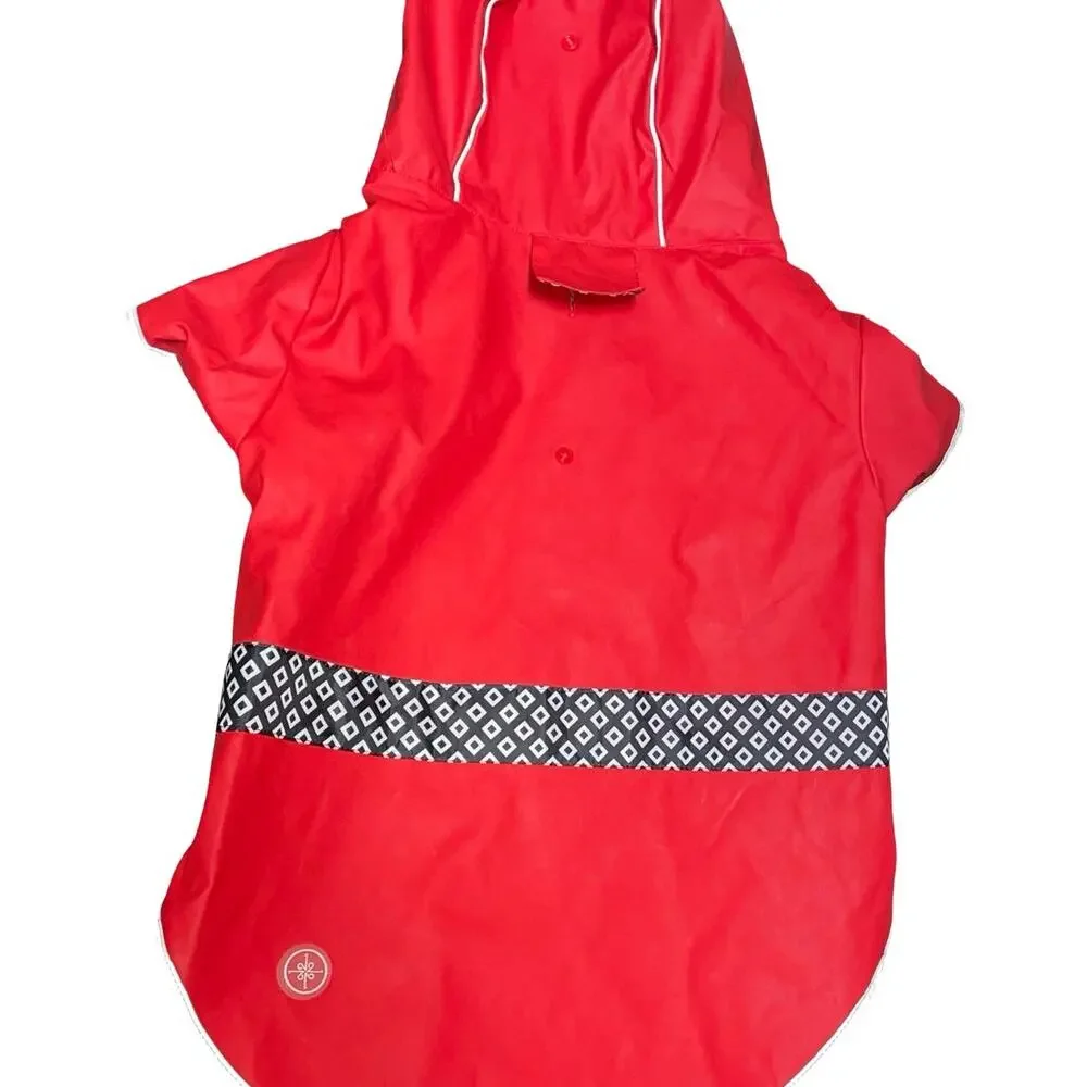 Good2Go Dog Raincoat XL Red Hooded Waterproof Reflective Slicker Jacket Petco